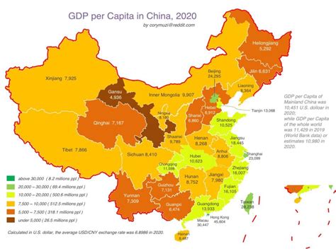 gdp per capita china ranking